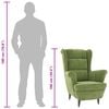 vidaXL アームチェア ライトグリーン ベルベット製