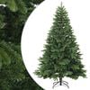vidaXL 人工ヒンジ付きクリスマスツリー スタンド付き 緑 180 cm PVC、PE、スチール