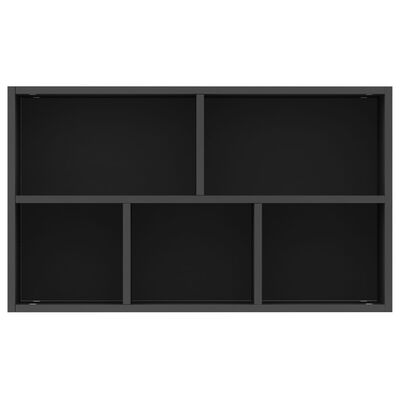 vidaXL ブックキャビネット/サイドボード 黒色 50x25x80cm パーティクルボード