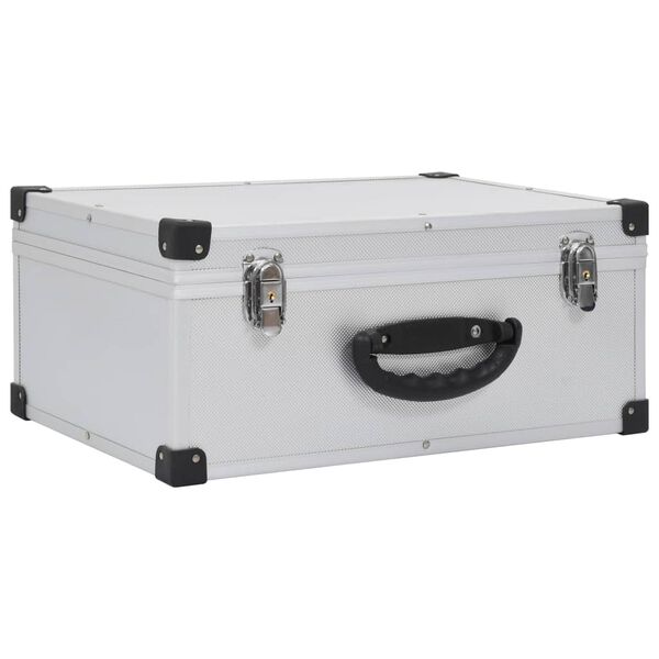 vidaXL CDケース 60枚 アルミ ABS シルバー