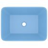 vidaXL 洗面器 マットライトブルー 41x30x12cm セラミック