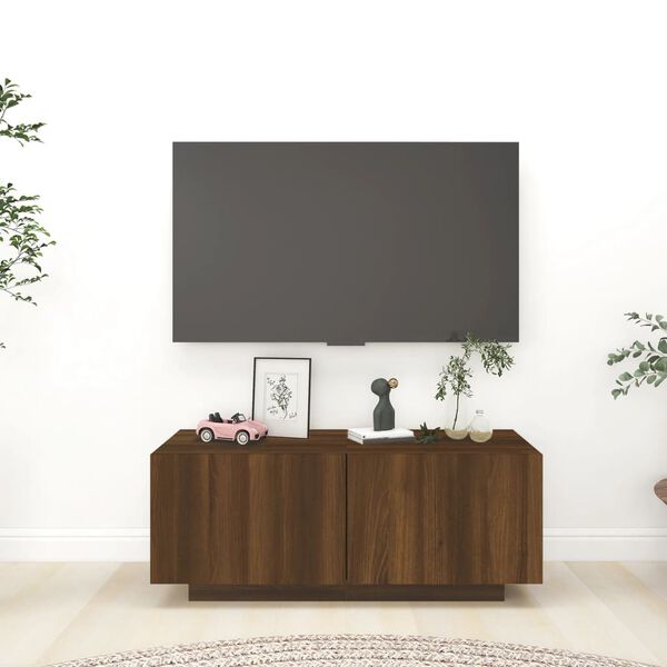 vidaXL TVキャビネット ブラウンオーク 100x35x40 cm エンジニアリングウッド