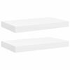 vidaXL フローティングウォールシェルフ 2点 ホワイト 40x23.5x3.8cm MDF