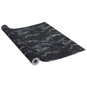 vidaXL 家具フィルム 裏面接着剤付き 2点 ブラックストーン 500x90cm PVC製