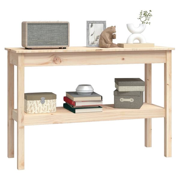 vidaXL コンソールテーブル 110x40x75 cm 無垢材 パイン材