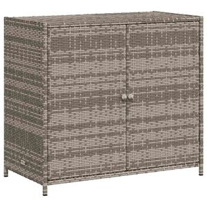 vidaXL ガーデン収納キャビネット グレー 83x45x76cm ポリラタン