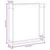 vidaXL 薪ラック マットブラック 110x28x116cm スチール製