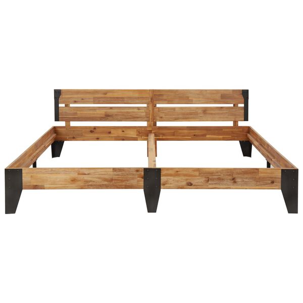 vidaXL ベッドフレーム アカシア無垢材 つや消し仕上げ 200x200cm