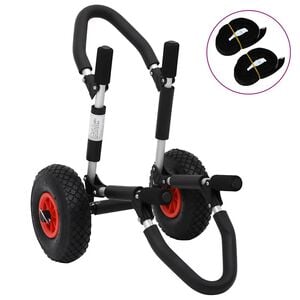 vidaXL SUP サーフボード用折りたたみ式トロリー 耐荷重45kg アルミニウム製