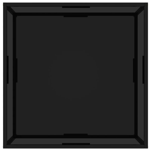 vidaXL コーヒーテーブル ブラック 80x80x35cm 強化ガラス製