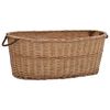 vidaXL 薪用バスケット キャリーハンドル付き 88x57x34cm ナチュラルウィロー(柳)