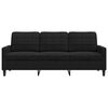 vidaXL 3人掛けソファ ブラック 180cm ベルベット