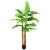 vidaXL 人工観葉植物 バナナの木 ポット付き 300cm グリーン