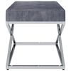 vidaXL ベンチ 97cm グレー ベルベット生地＆ステンレススチール製