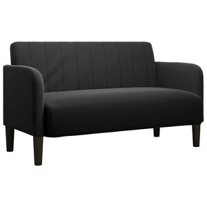 vidaXL ラブシートソファ ブラック 109 cm ベルベット