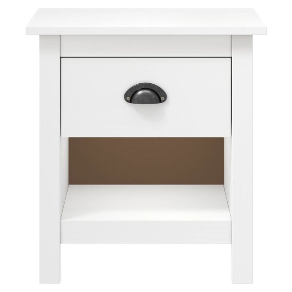 vidaXL ベッドサイドキャビネット 2点 Hill Range 46x35x49.5cm パイン無垢材