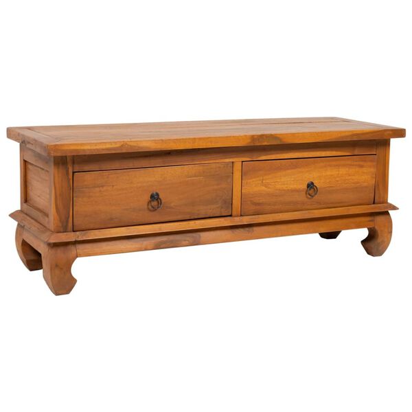 vidaXL TVキャビネット 110x35x40cm チーク無垢材