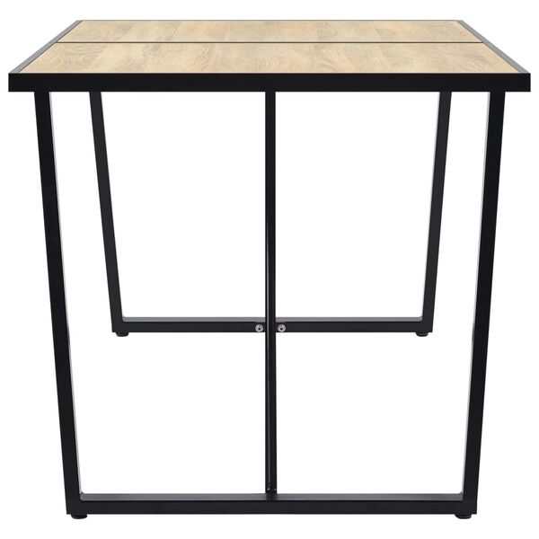 vidaXL ダイニングテーブル オーク 160x80x75cm MDF製