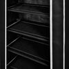vidaXL シューズキャビネット 布製 カバー付き 58x28x106cm ブラック