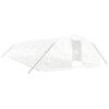vidaXL スチールフレーム温室 ホワイト 60 m&sup2; 12x5x2.3 m