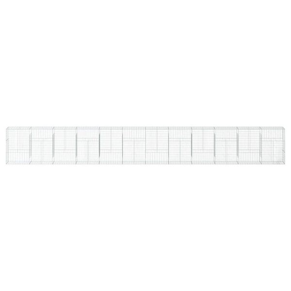 vidaXL 蛇籠バスケット カバー付き 1200x50x150cm 亜鉛メッキ鉄