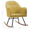 vidaXL ロッキングチェア マスタードイエロー ベルベット製