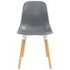 vidaXL ダイニングチェア 4点 グレー プラスチック製