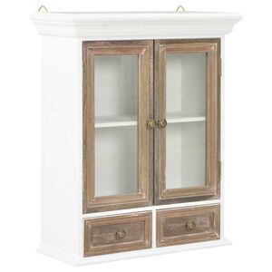 vidaXL ウォールキャビネット ホワイト 49x22x59cm エンジニアリングウッド