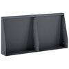 vidaXL 保持壁 2 個 40 x 12 x 50 cm スチール アンスラサイト