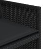 vidaXL ガーデンダイニング9点セット クッション付き ブラック ポリラタン製