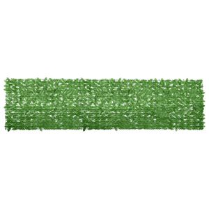 vidaXL バルコニースクリーン リーフ付き グリーン 400x100cm