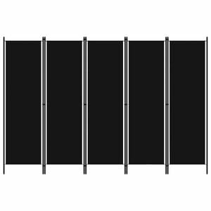 vidaXL 間仕切り パネル5枚 ブラック 250x180cm