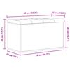 vidaXL 収納ベンチ ストレージ付き ブラックオーク 82 x 42 x 45 cm エンジニアリングウッド