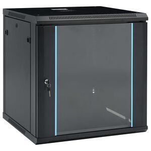 vidaXL 12U壁かけネットワークキャビネット 19インチ IP20 600x600x640 mm