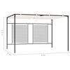 vidaXL ガゼボ 引き込み式ルーフ付き クリーム 3x4x2.3m 180g/m²