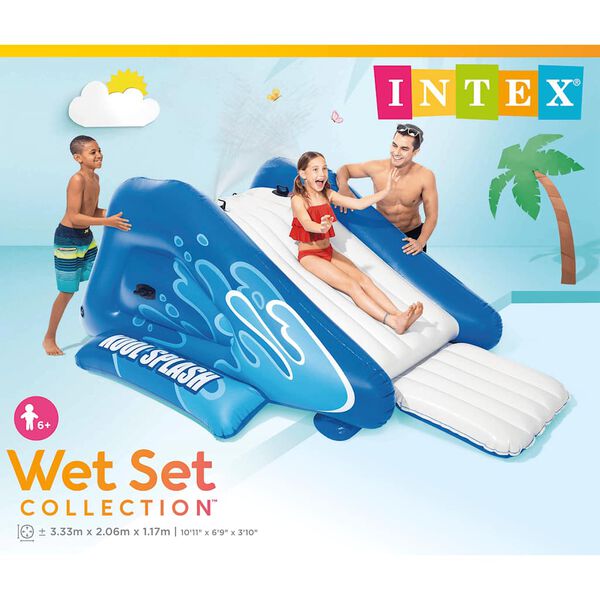 INTEX Intex インフレータブルウォータースライド「Kool Splash」ブルー