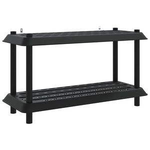 vidaXL シェルフユニット 2 段 100 x 40 x 55.5 cm PP アンスラサイト