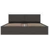 vidaXL 油圧式収納ベッドフレーム ダークグレー 布製 180x200cm