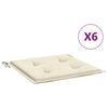 vidaXL ガーデンチェアクッション 6点 クリーム 50x50x3cm オックスフォードファブリック