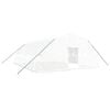 vidaXL スチールフレーム温室 ホワイト 48 m&sup2; 8x6x2.85 m