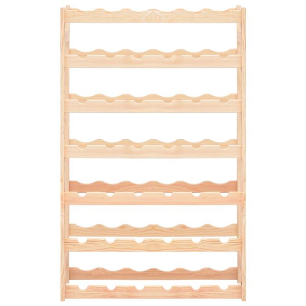 vidaXL ワインラック ボトル42本 無垢のパインウッド