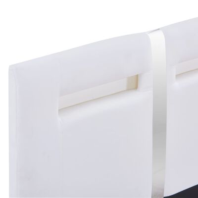 vidaXL ベッドフレーム LEDライト付き ホワイト 合成皮革 90x200cm