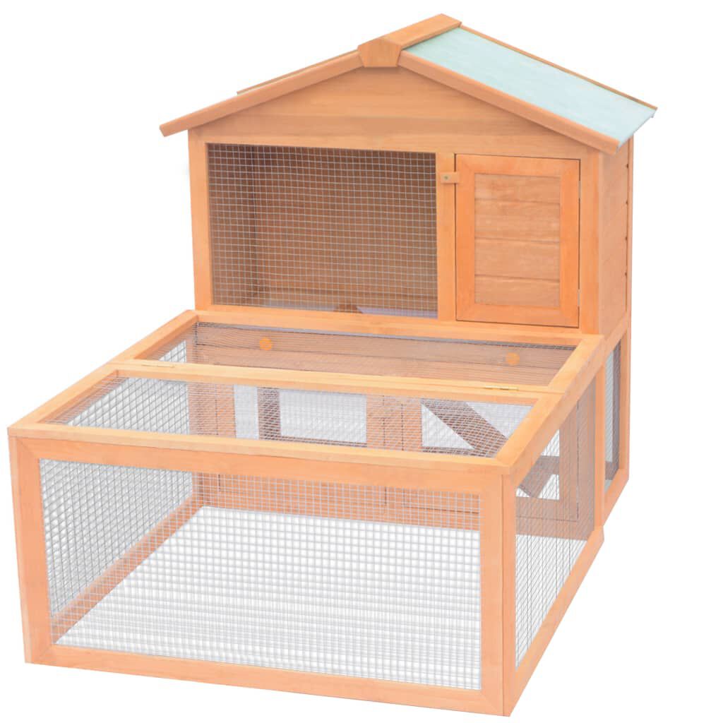木製 中型 飼育ケージ 通気性メッシュ vidaXL 動物用 うさぎ用ケージ 屋外飼育場付き 木製 | vidaXL.jp