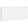 vidaXL サイドボード ホワイト 160x36x75cm エンジニアリングウッド (2x805770)