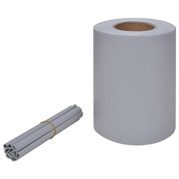 vidaXL ガーデンプライバシースクリーン PVC製 70x0.19m ライトグレー