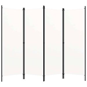 vidaXL 間仕切り 4枚パネル り ホワイト 200x180cm