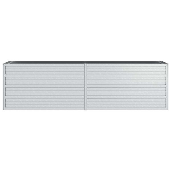 vidaXL ガーデンレイズドベッド 160x40x45 cm 亜鉛メッキ鋼製 シルバー