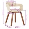 vidaXL ダイニングチェア クリーム 合成皮革＆曲げ木製