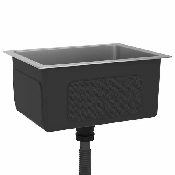 vidaXL 手作り キッチンシンク ステンレススチール製