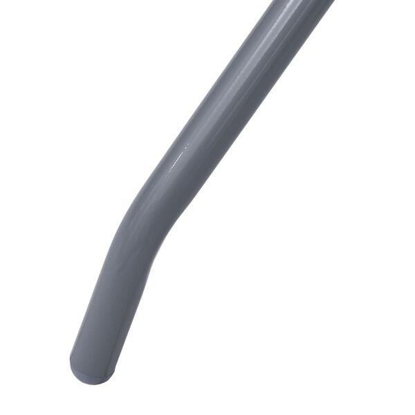 vidaXL ガーデンテーブル ライトグレー 60 cm スチール＆ガラス製